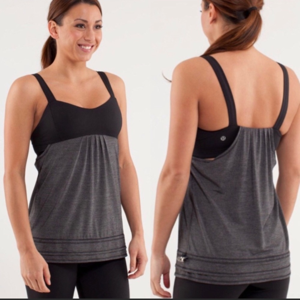 Lulumon tank top 6 black gray